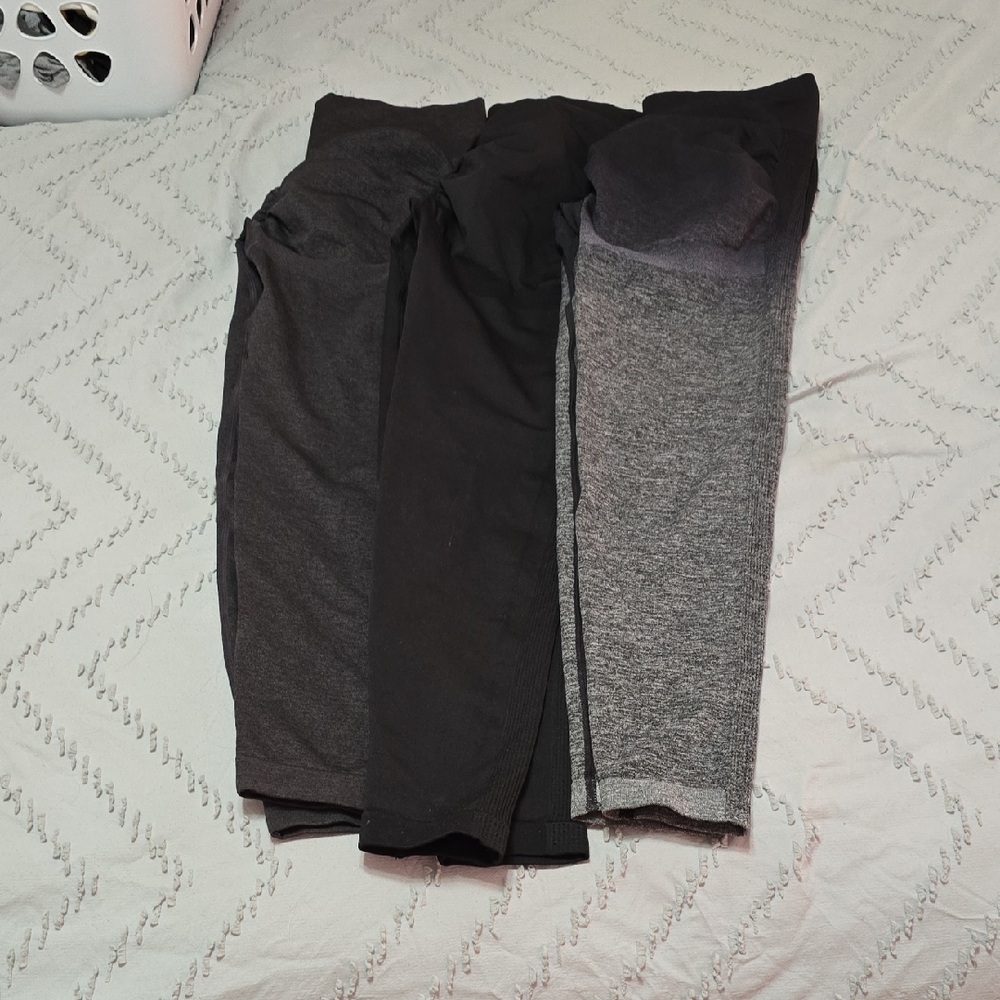 Black and Gray Leggings Set